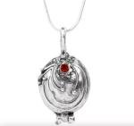 Elena Gilbert Antique Silver Locket Pendant Necklace