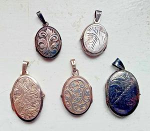 Victorian Oval Silver Locket Pendant, c. 1870-1900