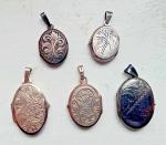 Victorian Oval Silver Locket Pendant, c. 1870-1900