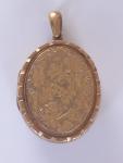 Victorian Yellow Pinchbeck Large Picture Locket