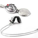 Elena Gilbert Antique Silver Locket Pendant Necklace