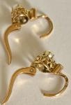 18ct Gold French Dormeuse Earrings with Pearls