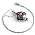 Elena Gilbert Antique Silver Locket Pendant Necklace