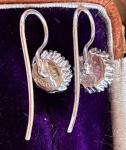 Art Deco Sterling Silver Opal Drop Earrings