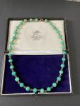 Vintage Green Glass Necklace