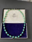 Vintage Green Glass Necklace