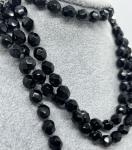 French Jet Flapper Necklace, Art Deco Style