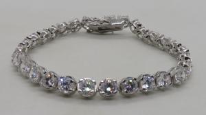 Vintage Art Deco Sterling Silver Link Bracelet