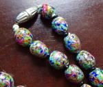 Art Deco Multi-Color Glass Bead Necklace