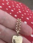 Edwardian 9ct Gold Puffy Heart Pendant with Turquoise