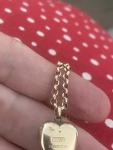 Edwardian 9ct Gold Puffy Heart Pendant with Turquoise