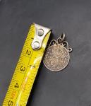 1917 English Silver Threepence Coin Pendant