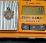 1917 English Silver Threepence Coin Pendant