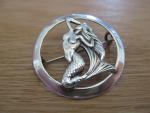 Art Deco Sterling Silver Mermaid Brooch