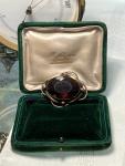 Victorian Amethyst Paste & Pinchbeck Gold Brooch