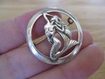 Art Deco Sterling Silver Mermaid Brooch