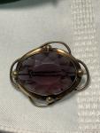 Victorian Amethyst Paste & Pinchbeck Gold Brooch