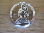 Art Deco Sterling Silver Mermaid Brooch