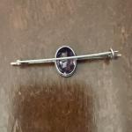 Victorian Silver Amethyst Brooch