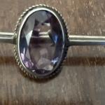 Victorian Silver Amethyst Brooch