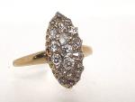 Victorian 18ct Gold Diamond Marquise Cluster Ring
