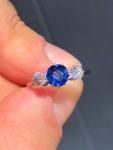 Vintage Edwardian Natural Sapphire and Diamond Ring
