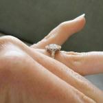 Antique Art Deco Halo Diamond Engagement Ring