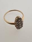Victorian 18ct Gold Diamond Marquise Cluster Ring