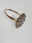 Victorian 18ct Gold Diamond Marquise Cluster Ring