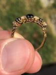 Victorian Sapphire and Diamond Engagement Ring