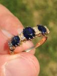 Victorian Sapphire and Diamond Engagement Ring