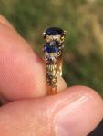 Victorian Sapphire and Diamond Engagement Ring