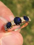 Victorian Sapphire and Diamond Engagement Ring