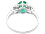 Vintage 1935 Emerald and Diamond Platinum Ring