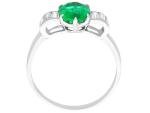 Vintage 1935 Emerald and Diamond Platinum Ring