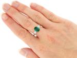 Vintage 1935 Emerald and Diamond Platinum Ring