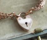 Antique Rose Gold Gate Bracelet with Padlock
