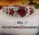 Antique Silver Ring with Lab-Created Opal Ruby
