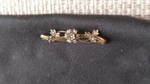 9 Carat Gold Seed Pearl Antique Bar Brooch