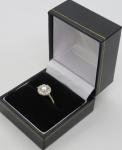 Vintage Art Deco Sterling Silver Zirconia Ring, Size O 1/2
