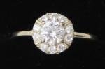 Vintage Art Deco Sterling Silver Zirconia Ring, Size O 1/2