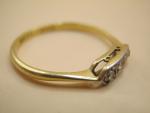 Vintage 18k Yellow Gold Art Deco Diamond Ring