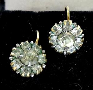 Art Deco 9ct Gold Daisy Flower Earrings