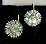 Art Deco 9ct Gold Daisy Flower Earrings
