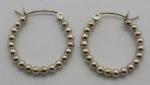 Vintage Art Deco Sterling Silver Hoop Earrings