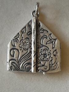 Charming Antique French Silver Locket Pendant
