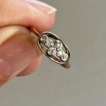 Edwardian 18ct Gold Diamond Cross Ring C1909