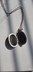 Vintage Sterling Silver Engraved Locket Necklace