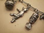 Silver Charm Bracelet with 11 Unique Antique Charms