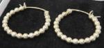 Vintage Art Deco Sterling Silver Hoop Earrings